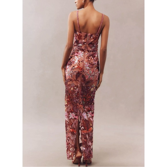 Bronx and Banco Dahlia Leona Embroidered Sparkling Gown - Picture 3 of 6